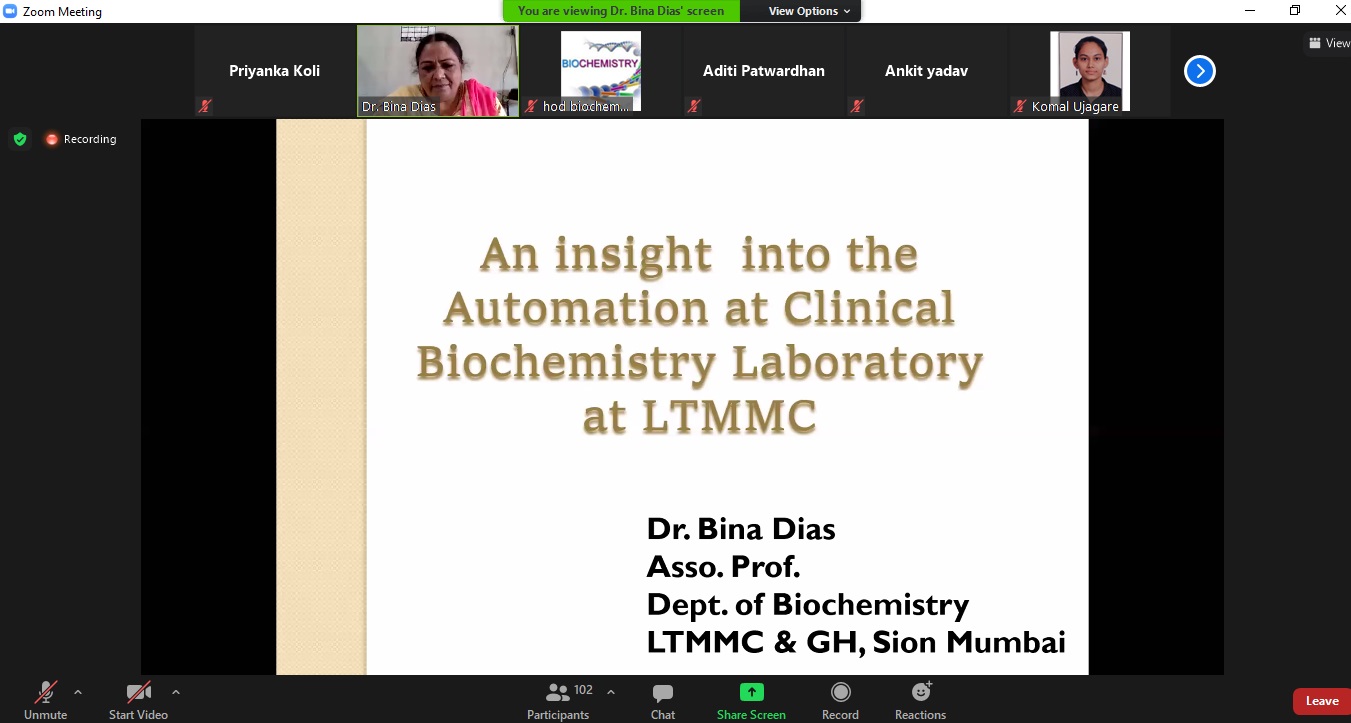 An Insight into the Automation at Clinical Biochemistry at LTMMC, Sion