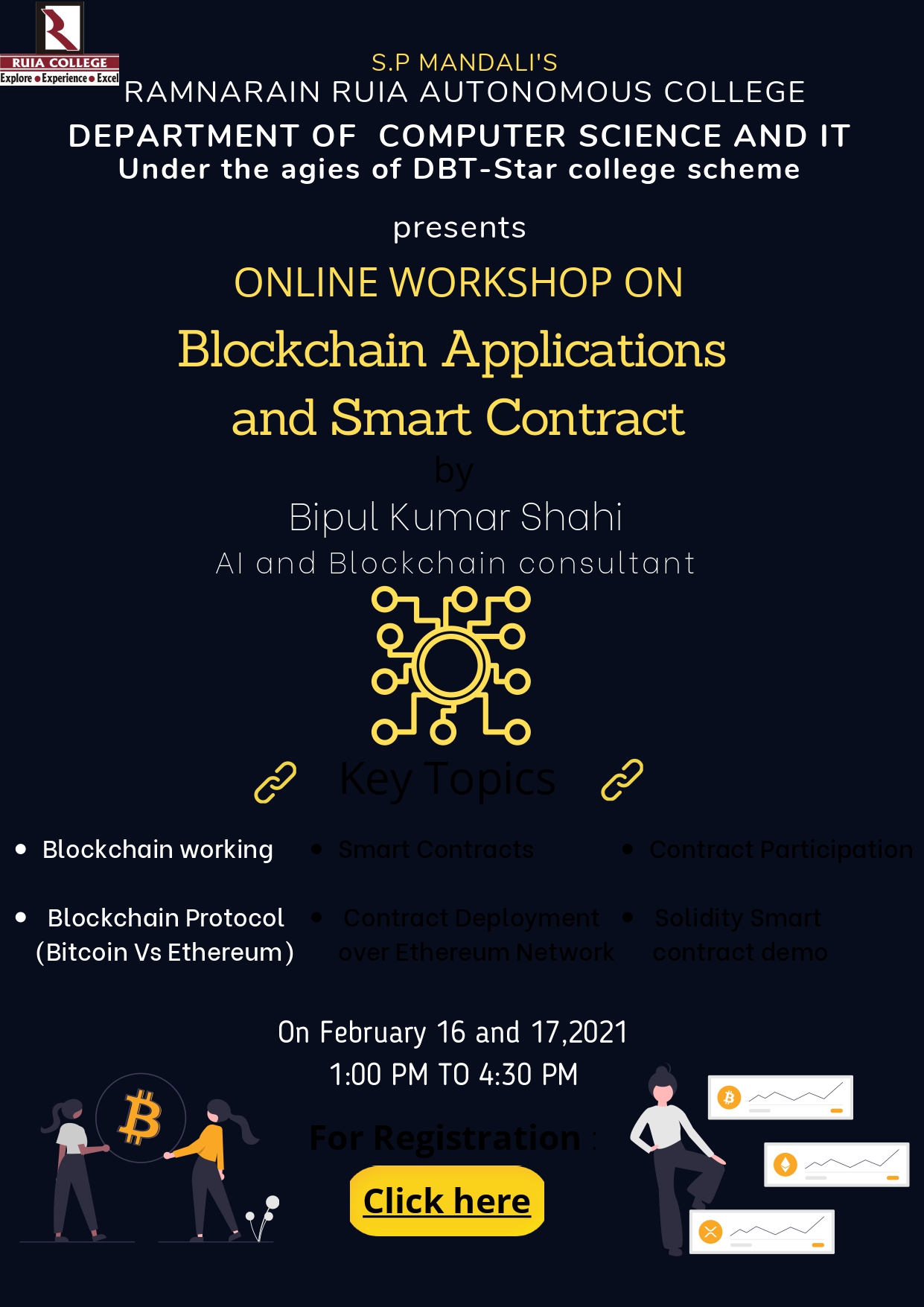 Workshop on Blockchain Applications and Smart contract