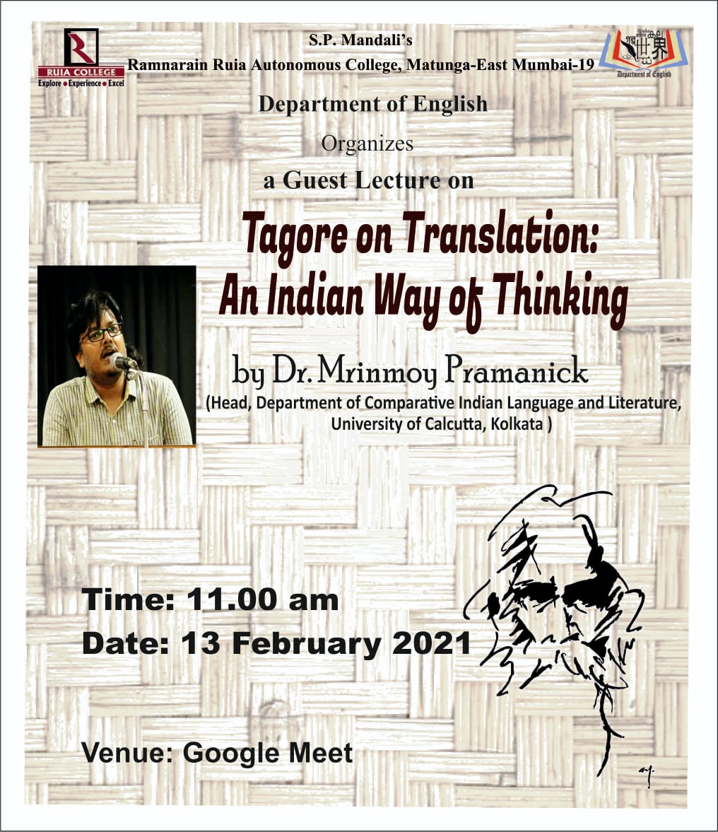 Tagore on Translation: An Indian Way of Thinking"* by Dr Mrinmoy Pramanick