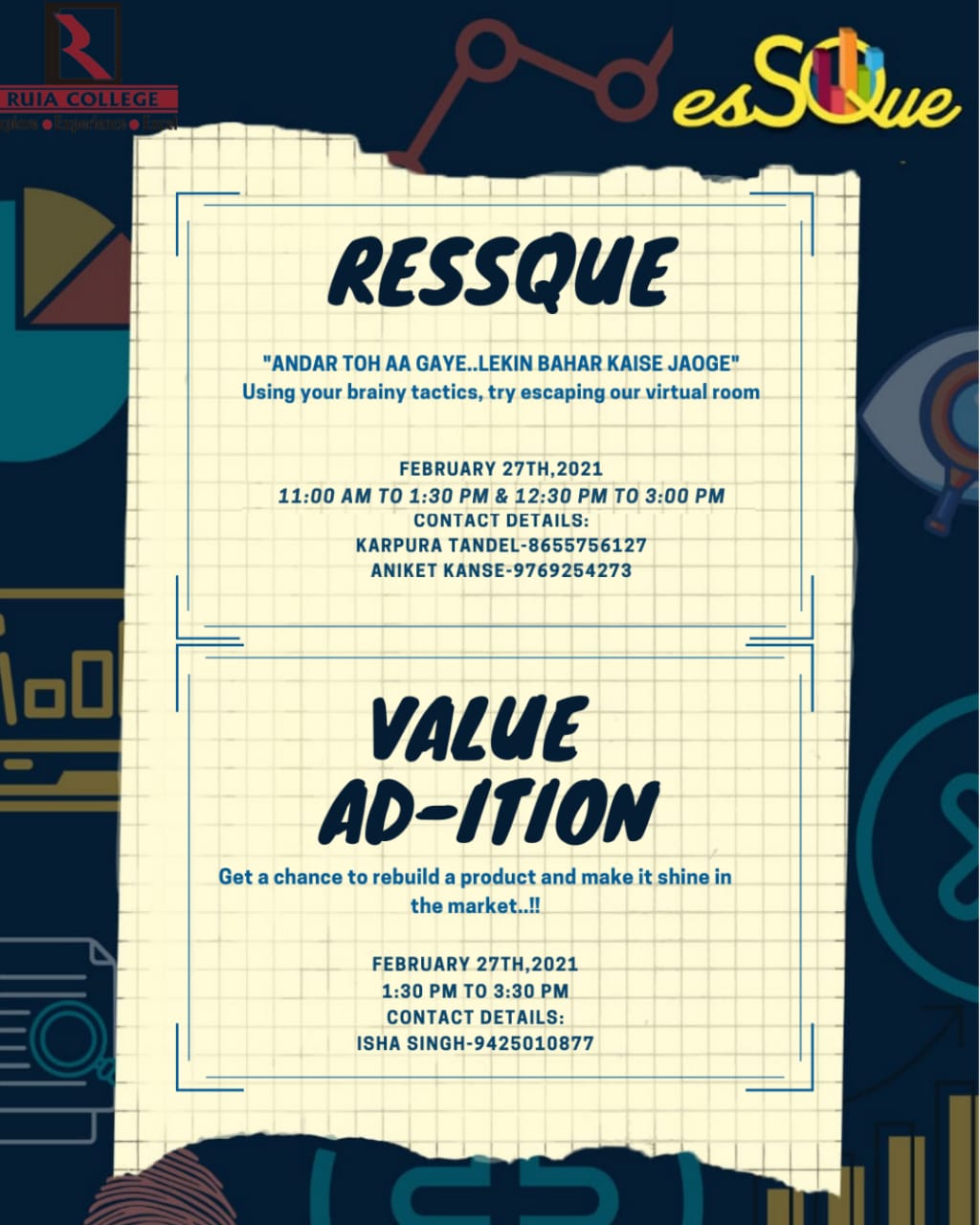 RESSQUE and VALUE AD-ITION